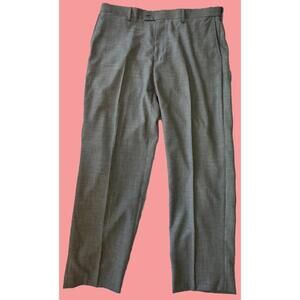 Saddlebred Sharkskin Pants Gray Straight Fit Mens Size 40 x 30 NEW